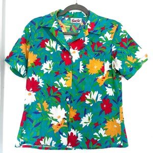 Vintage floral button down shirt